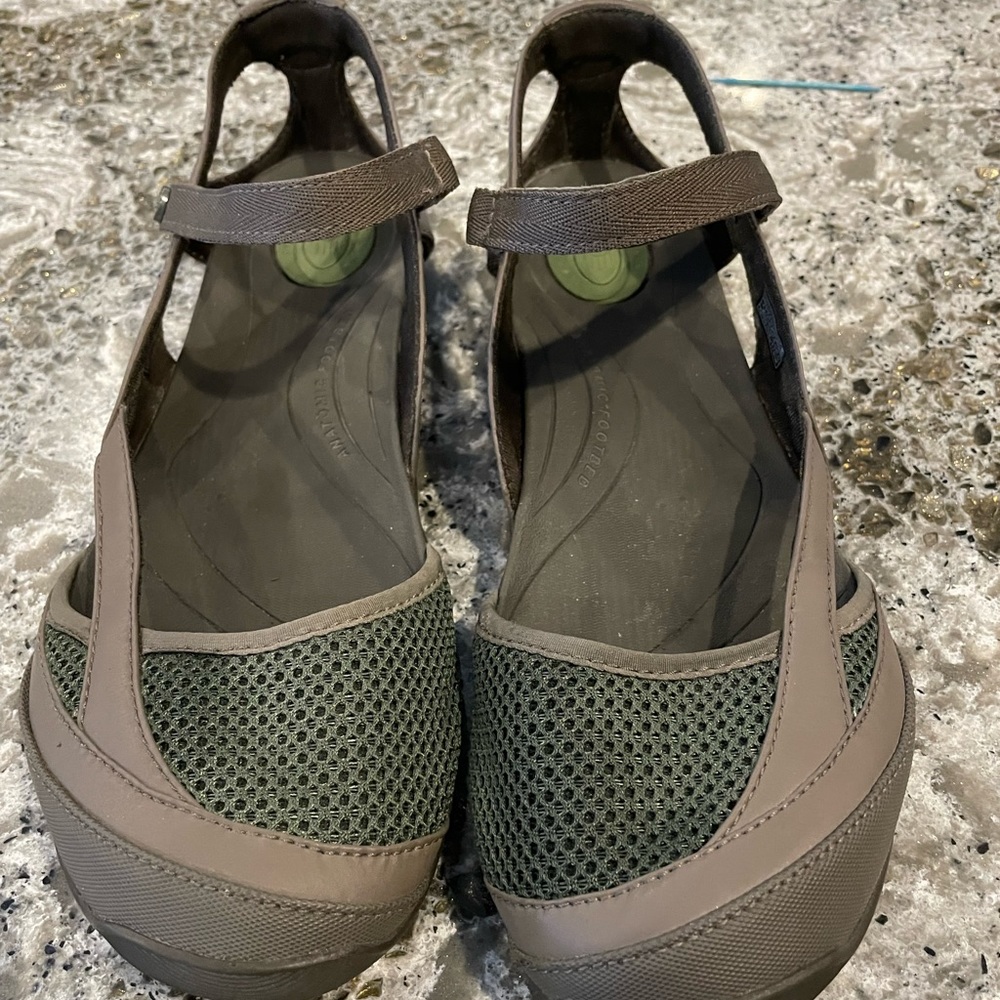 Teva shoes only warn a few times. Very clean comfortable shoes